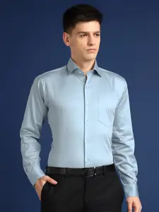Hancock Men Premium Slim Fit Opaque Cotton Satin Stretchable Formal Shirt