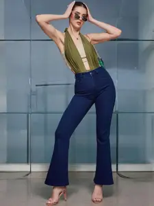 Miss Chase Women Bootcut High-Rise Stretchable Jeans