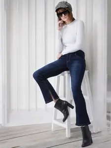 Miss Chase Women Bootcut Light Fade Stretchable Jeans