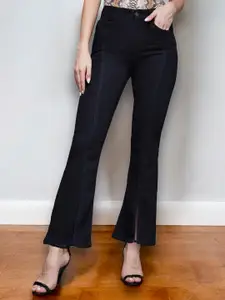 Miss Chase Women Wide Leg High-Rise Stretchable Jeans