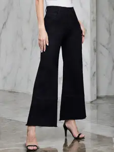 Miss Chase Women Wide Leg High-Rise Stretchable Jeans