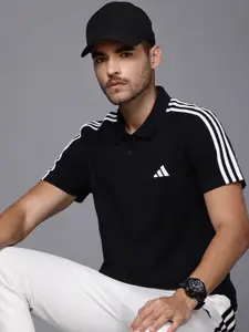 ADIDAS 3-Striped Polo Monochrome T-shirt