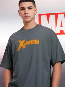 HIGHLANDER Marvel Men X Men Round Neck Oversized Drop Shoulder Tshirt