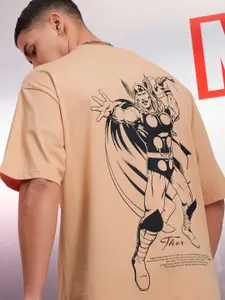 HIGHLANDER Marvel Men Thor Printed Oversized Drop Shoulder Sleeves Cotton Tshirt