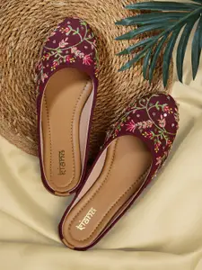 Anouk Women Embellished Ethnic Mules with Bows Flats