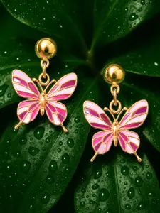 Rubans 18 K Gold Plated Stainless Steel Tarnish-Free Waterproof Demi-Fine Hoop Earrings