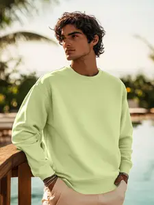 NOBERO Men Oversized Round Neck Pullover Sweatshirt