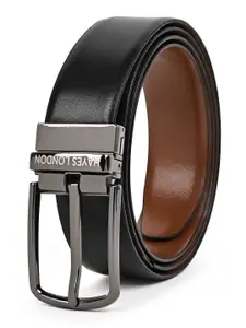Hayes London Men Genuine Leather Belts Reversible Durable Belt Plain