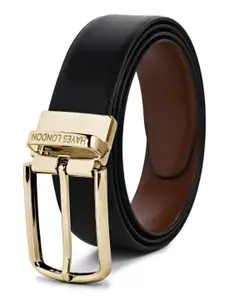 Hayes London Men Genuine Leather Belts Reversible Durable Belt Plain