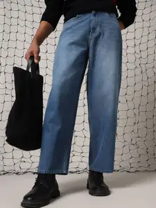 Hubberholme Men Mid-Rise Loose Baggy Fit Light Fade Cotton Jeans