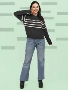 The Roadster Lifestyle Co. Women Woollen Round Neck Pullover Sweater