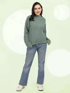 The Roadster Lifestyle Co Women Turtle Neck Pullover Sweater