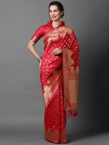 KALINI Ethnic Motifs Woven Design Zari Banarasi Saree