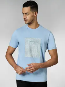 LOUIS STITCH Men Graphic Printed Round Neck Cotton T-shirt