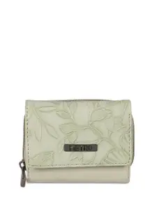 Metro Women Textured Zip Around Wallet