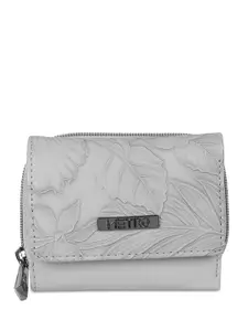 Metro Women Floral Textured Zip Around Wallet