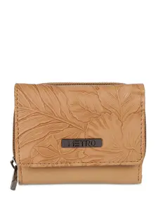 Metro Women Self Design Zip Around Wallet