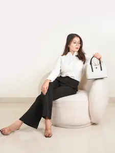 Nestasia Women Textured Structured Satchel with Quilted