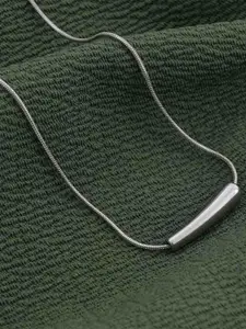 PALMONAS Silver-Plated Stainless Steel Necklace