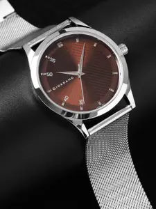 Giordano Men Embellished Dial & Bracelet Style Analogue Quartz Movement Watch Gz-50110-33