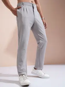 HIGHLANDER Men Textured Easy Wash Chinos Trousers