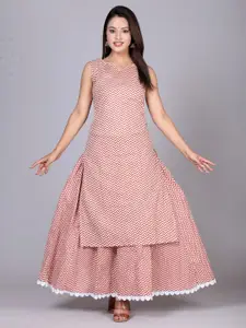 Dwijupal Women Ethnic Motifs Printed Regular Kurta Set with Skirt