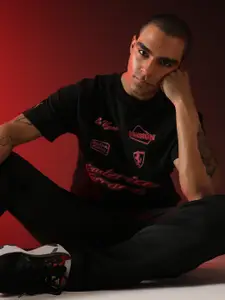 PUMA Motorsport PUMA Men Motorsport Typography Printed Oversized Cotton T-shirt