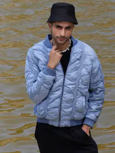 Campus Sutra Men Mandarin Collar Puffer Jacket