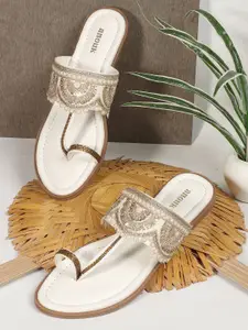 Anouk Women Embellished Embroidered One Toe Flats