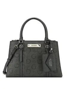 GUESS Women Printed Structured Satchel Handbag