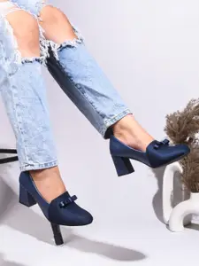 JM Looks Women Solid Block Heel Pumps