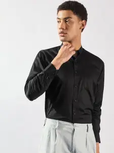 DENNISON Men Smart Mandarin Collar Solid Cotton Casual Shirt