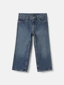 GANT Boys Relaxed Fit Low Distress Cotton Light Fade Jeans