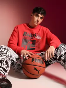 Puma Men Media Day Typography Printed Cotton Sweatshirt