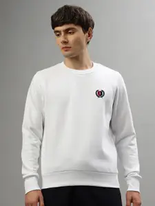 Iconic Men Solid Round Neck Cotton Pullover Sweatshirt