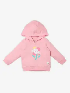 Ed-a-Mamma Baby Girls Graphic Printed Hood Cotton Pullover Sweatshirt