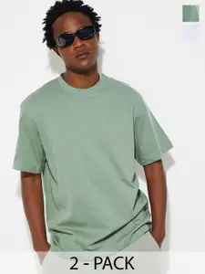 Max URB_N Pack of 2 Men Solid T-shirt