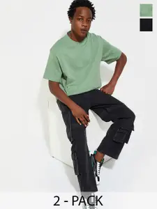 Max URB_N Pack Of 2 Men Solid T-shirt