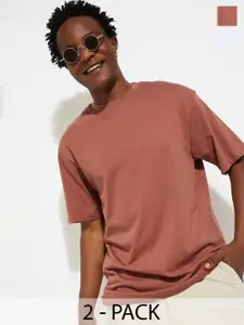 Max URB_N Pack of 2 Men Solid T-shirt