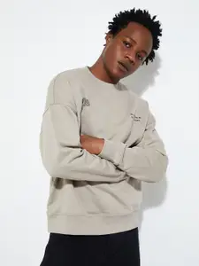 Max Urb_N Men Oversized Back Printed Sweatshirt