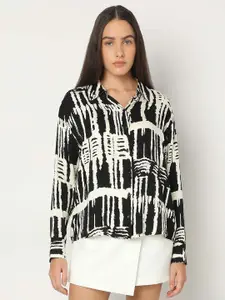 Vero Moda Women Spread Collar Abstract Printed Casual Shirt
