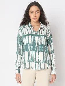 Vero Moda Women Spread Collar Abstract Printed Casual Shirt
