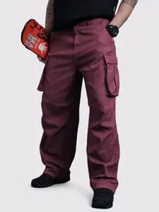 The Roadster Lifestyle Co. Men Pure Cotton Parachute Fit Cargos