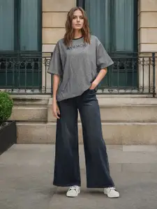 Flying Machine K-Street X Ultra Wideleg High Rise Jeans