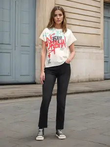 Flying Machine Women Slim Fit High-Rise Light Fade Stretchable Jeans