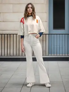 Flying Machine K-Street X High Rise Flared Jeans