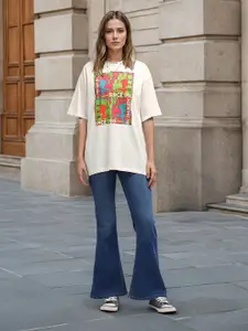 Flying Machine K-Street X Extreme Flared High Rise Jeans