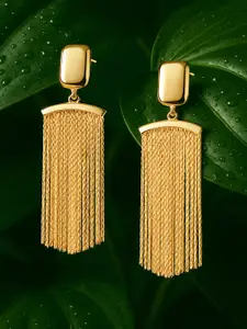 Rubans 18K Gold-Plated Geometric Shaped Drop Earrings