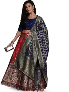 Maroosh Embroidered Thread Work Unstitched Lehenga & Blouse With Dupatta