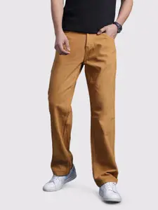 The Roadster Life Co. Men Mid-Rise Pure Cotton Straight Fit Jeans